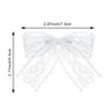 20 PCS White Lace Bow Hair Clips Metal alligator Bowknot