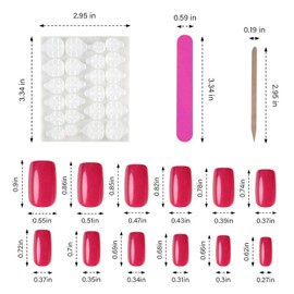 769PCS Assorted Colored Fake Nails Medium Length Press on Nails, EBANKU 32 Colors Fake Nails Short Square French False Full Nail Tips Acrylic Nail for Women Girl