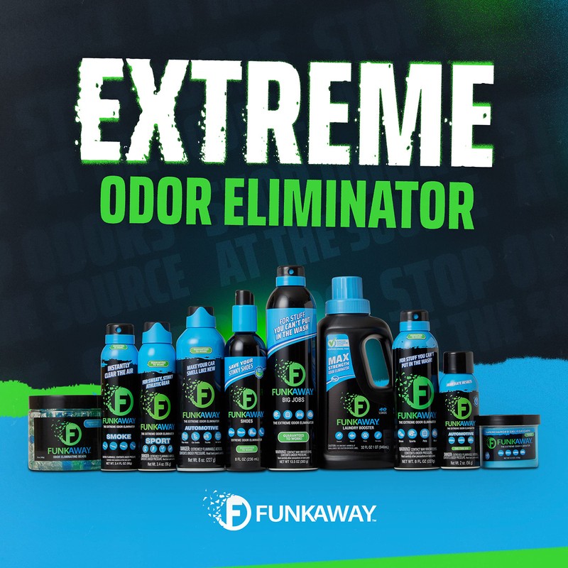 FunkAway Odor Eliminator Spray for Shoes, Clothes and Gear (Non-aerosol),