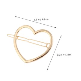 FOMIYES 4pcs Heart Hair Clips Bobby Pin Love Shaped Hairpins for Wedding Banquet Jewelry