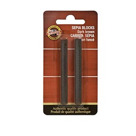 Koh-I-Noor FA4392DB.2BC Gioconda Artist Dark Brown Blocks, 2-Pack