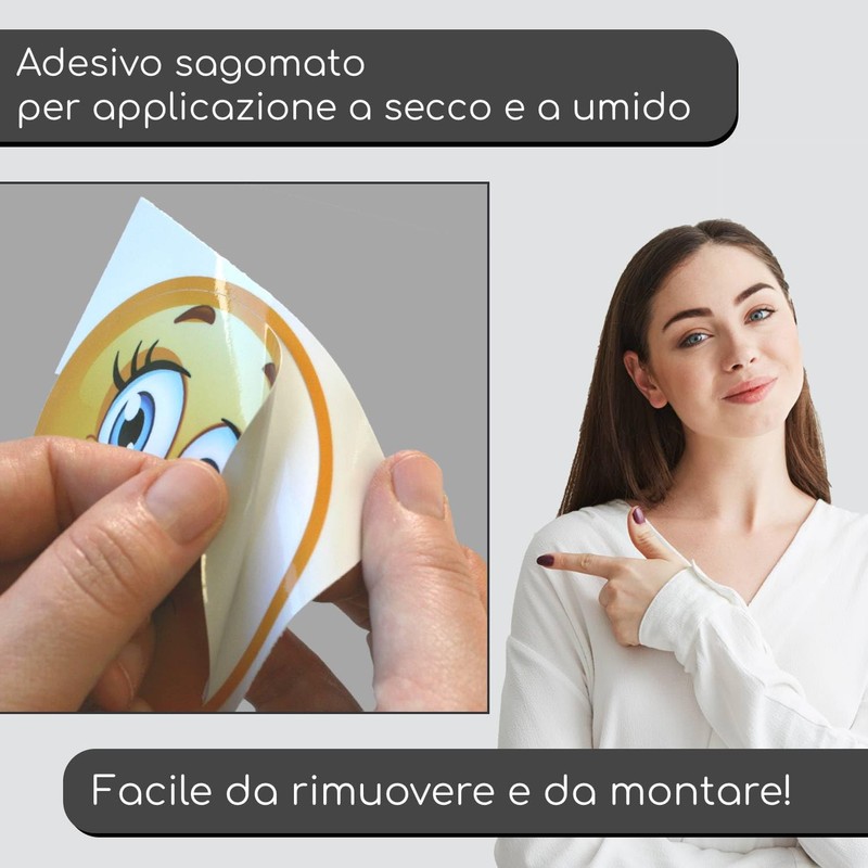 iSecur Adesivo sorriso sole occhiali 21 cm resistente ai raggi