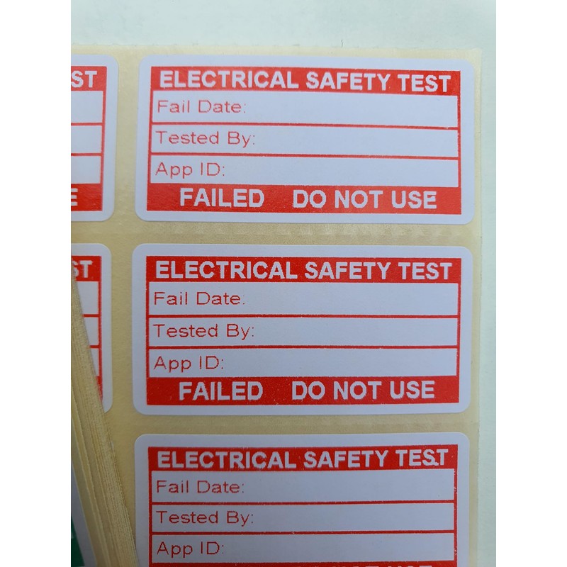PAT Testing Stickers. 600 Pass / 60 Fail. Portable Appliance