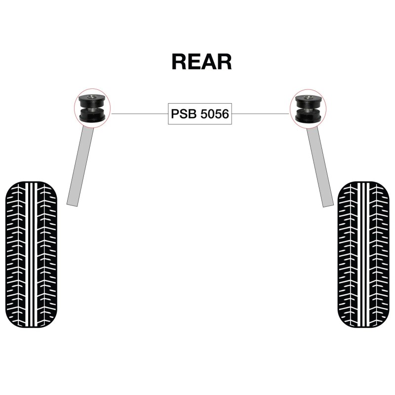 PSBushings 4 x Lexus LS400 (89-94) Rear Trailing Arm Front