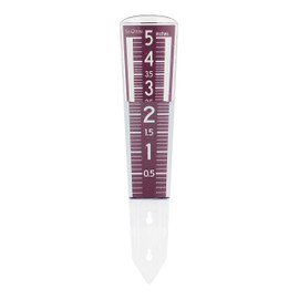 La Crosse 704-1531R-INT Large Magnifying Easy Read 5-Inch Capacity Acrylic Rain Gauge in Burgundy