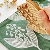Floral Stamps,Wooden Seal Stamps - Retro Plant Floral Seal, Clear