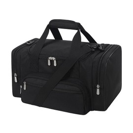 ZZY Small Sports Duffle Bag, 25L Gym Bag, Carry On Holdall for Weekender Travel (Black, 25L)