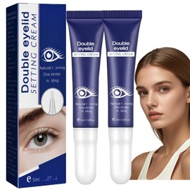 2Pcs Lifting Eyelid Defining Cream,Waterproof Invisible Double-Fold Eyelid Cream for Women,Double Eyelid Styling Cre/am,Eye Lifting and Firming Serum for Dark Circles,Instantly Brightens,Cruelty Free