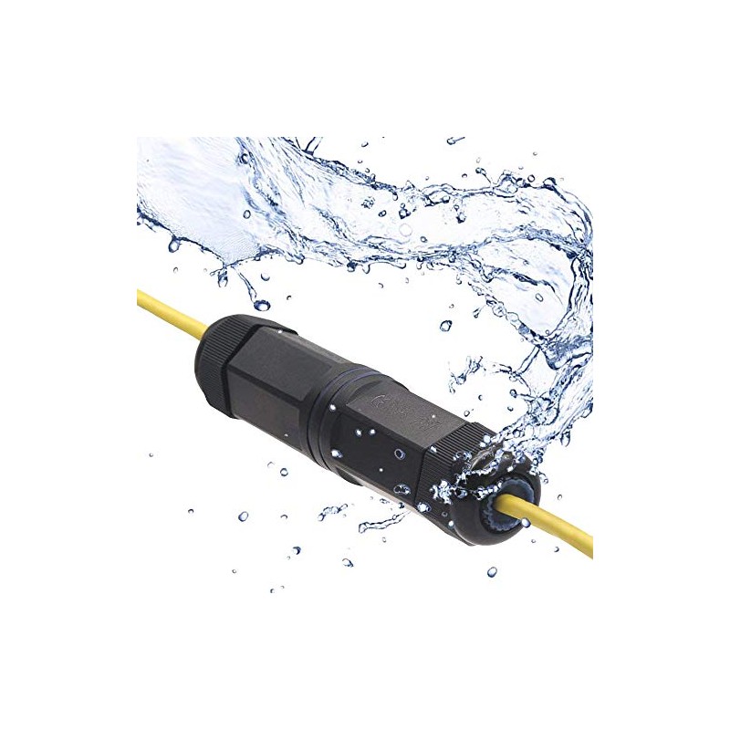 VCE 2-Pack IP67 impermeable RJ45 CAT6 / CAT5E / CAT5