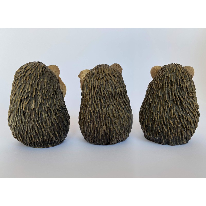 Objectz Three Small Hedgehogs - See Nothing Say - Decoration