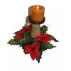 Country Silk Deluxe 12" Christmas Candle Ring for 4.5" Pillar