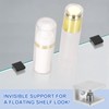 PATIKIL 4 Pcs Adjustable Frameless Glass Shelf Bracket, 6-8 mm