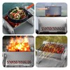 JDIEOQA Folding Campfire-Grill, Portable Stainless Steel Grate Barbeque Grill Small