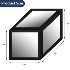 Square Rhombic DIY Mirrors for Wall Decor - Set of 3 Wood Framed Wall Mirrors for Home & Office