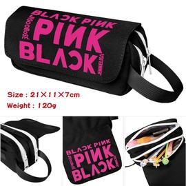 Blackpink Pencil Case, Multifunctional Pencil Case, Unisex Exquisite Beautiful Pencil Case with Zip, for Cosmetic Bags, Pencil Holder, School, Home, Office, Deliveries, Storage Bag - D, pink, Modern