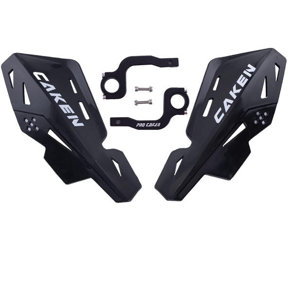 PRO CAKEN Universal 7/8" 22mm and 1 1/8" 28mm Handle Bar Hand Guards CNC Bracket for Dirt Bike Motocross ATV Scooter for CRF KLX KX LTR TRX SX SXF EXC XCW Grizzly hawk 250 Bicycles-Black