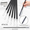 Shimeyao 6 Pack Stainless Steel Iron Curtain Pull Wand Universal