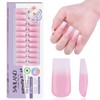 Saviland Press On Gel Nail Tips French Colour False Nail