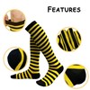 COUVER Women Thin Striped Cotton Tube Socks Long Stretch Soft