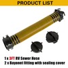 LITBM 3FT RV Sewer Hose Extension, 24-Mil Heavy Duty TPE