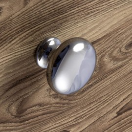 Gedotec DUKE Designer Furniture Knob Polished Chrome for Drawers Elegant Round Door Knob Kitchen with Diameter 31 mm 1 Piece Antique Classic with Screws