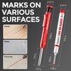 Nicpro 5 Pack Carpenter Pencil with Sharpener, Construction Mechanical Pencils