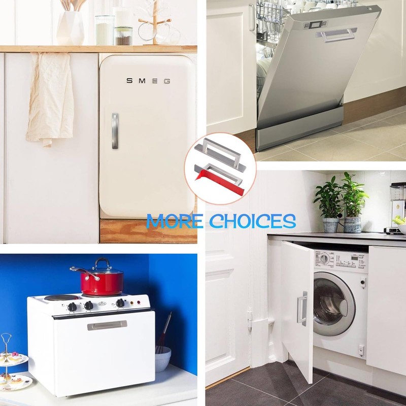 Young Dance Self-Stick Adhesive Cabinet Handles - 6" Stainless Steel