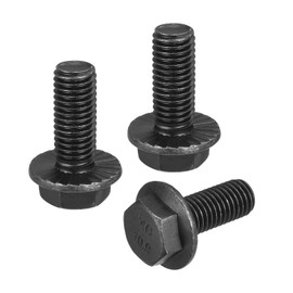 uxcell M12-1.75x30mm Hex Serrated Flange Bolts 10.9 Grade Carbon Steel Screws 3pcs