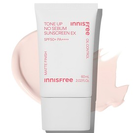 Innisfree Tone-Up No-Sebum Sunscreen EX SPF50+ PA++++, 60ml, 1 piece / 이니스프리 톤업 노세범 선스크린 EX SPF50+ PA++++, 60ml, 1개