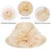 UTOWO Women Kentucky-Derby Organza-Sun-Hat with Bow, Church, and Fascinators Bowler