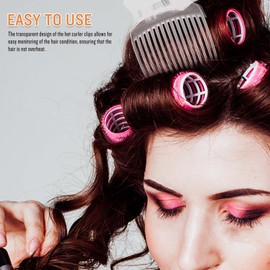 Beavorty Curler Clips Wide Clips Hot Roller Clips 10pcs Hair Roller Fixing Clamp Retaining Section Nail Hairdressing Tools for Women Girls Hair Section Styling (Purple)