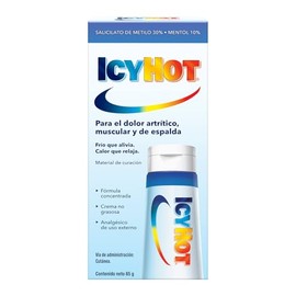 Icy Hot Crema Analgésica para el Dolor Artrítico, Muscular y de Espalda en Tubo 85 g. Con Doble Acción que Proporciona un Rápido Alivio del Dolor