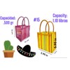 10 Bolsas de plastico para dulceros plegables lavables reutilizables bolsitas