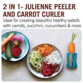 Monkey Business Karoto Julienne – Carrot Sharpener with Julienne Blade | Fun Kitchen Gadgets | from a Series of Unique Peelers for Kitchen | Fun Kitchen Stuff | by