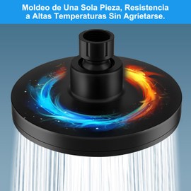 HAWOO Regaderas para Baño, 6 in 1 Multifuncional Cabeza de Ducha, Regadera de Lluvia de Alta Presión ABS Galvanoplastia, Rotacion de 360 Ángulo Ajustable Redondo Regaderas Fija para Hotel SPA(4.7'')