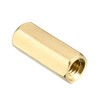sourcing map 100pcs M3x12mm Female Socket Brass PCB Motherboard Spacer