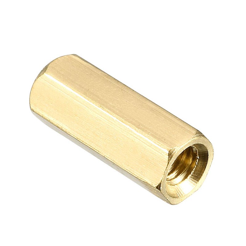sourcing map 100pcs M3x12mm Female Socket Brass PCB Motherboard Spacer