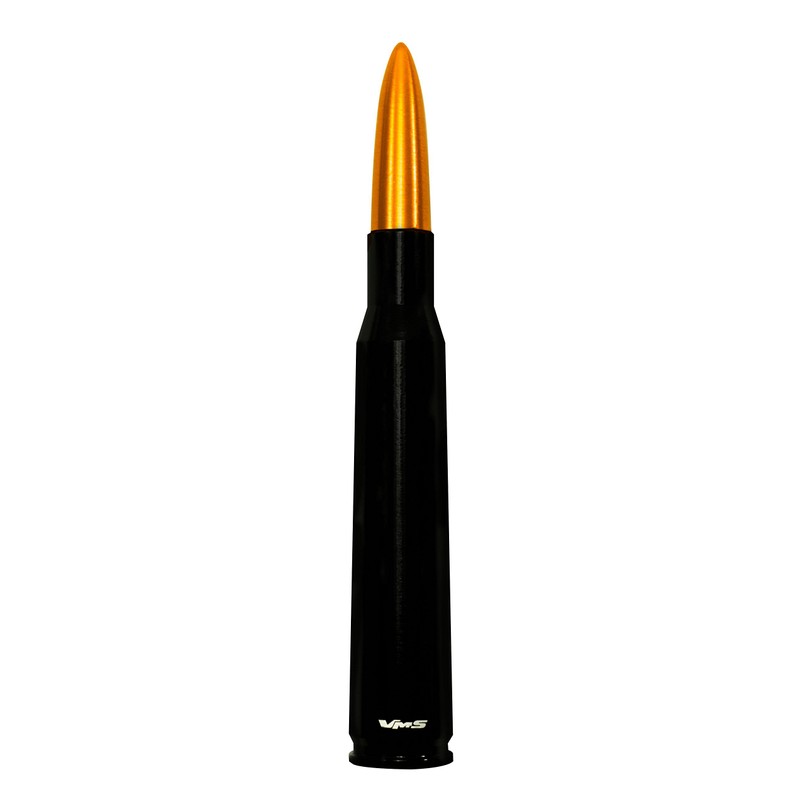 VMS Racing 50 Cal Caliber BLACK ORANGE TIP BULLET ANTENNA