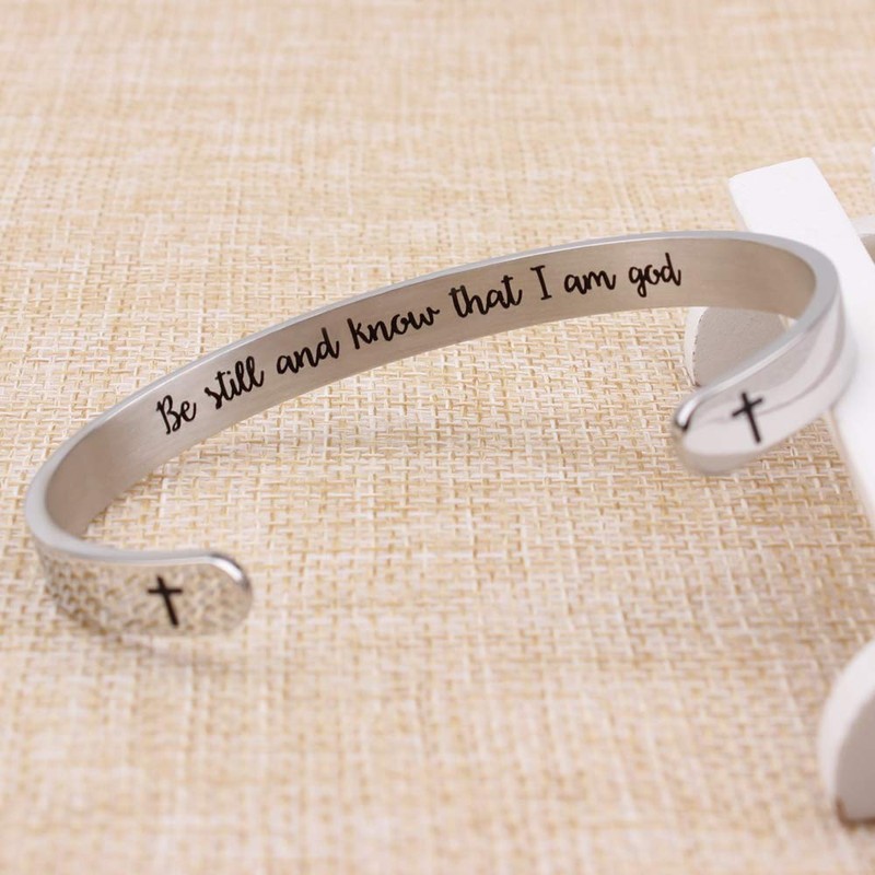 Btysun Inspirational Gifts for Women Cuff Bracelets for Women Bible