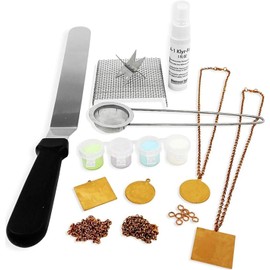 Copper Enamel Jewelry Kit – Make Glossy Jewelry in Minutes with Enamel Powder, Copper Blanks & Accessories