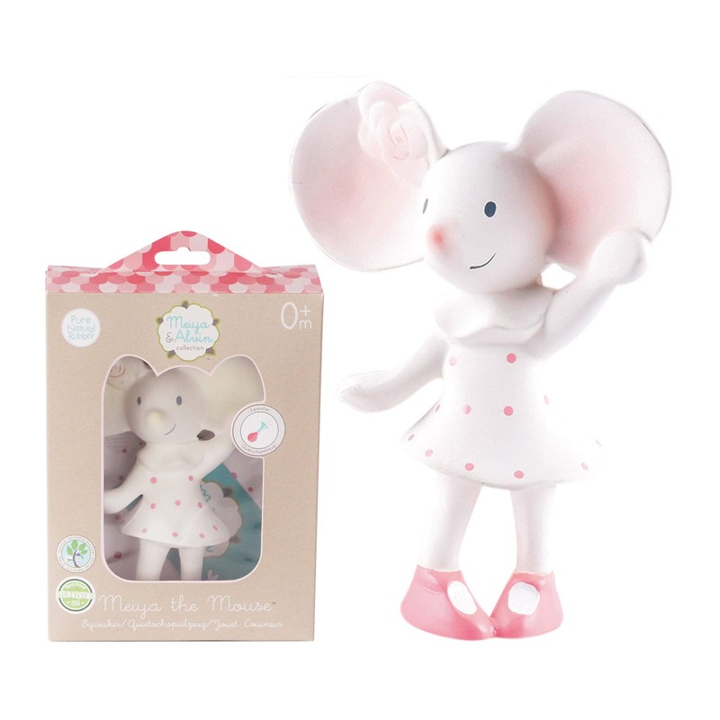 Meiya the mouse squeezing and bite tuft white / pink