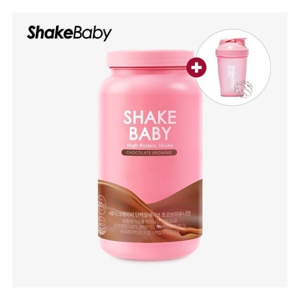 Shake Baby Protein Shake Season 3 (700g) 1 unit + exclusive bottle, chocolate brownie flavor 700g chocolate brownie flavor 700g_green green / 쉐이크베이비 단백질쉐이크 시즌3 (700g)1개+전용보틀, 초코브라우니맛 700g초코브라우니맛 700g_그린그린
