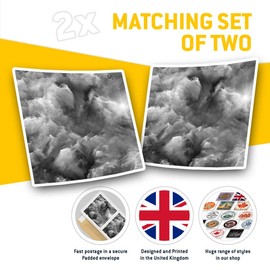 2 x 10cm Square Vinyl Stickers - Dream Cloud Fantasy Storm Decals 42817