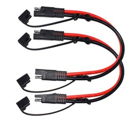LIXINTIAN 10AWG [2 Pack ] SAE Power Automotive Extension Cable, SAE to SAE DC Power Quick Disconnect/Connect Wire Harness SAE Connectors with Dust Cap -30cm
