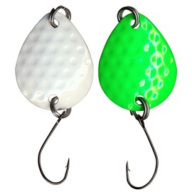 FTM BILG Spinning Fishing Lure Spoon 2 Pieces 1.7g Trout Trout & Bass, Flasher for Trout Fishing Spoon