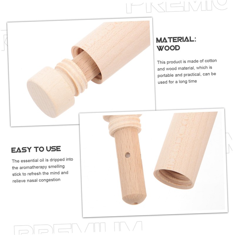 FOMIYES 1set Aromatherapy Nose Stick Portable Essential Oil Replaceable Wicks