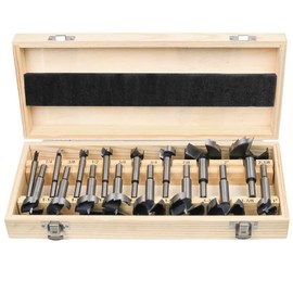 HPHOPE Forstner Bit Set 16Pcs - Forstner Bits for Wood, Wood Drilling with Storage Case