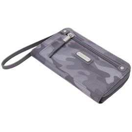 Baggallini Ladies Dark Grey Camouflage Zip Wallet