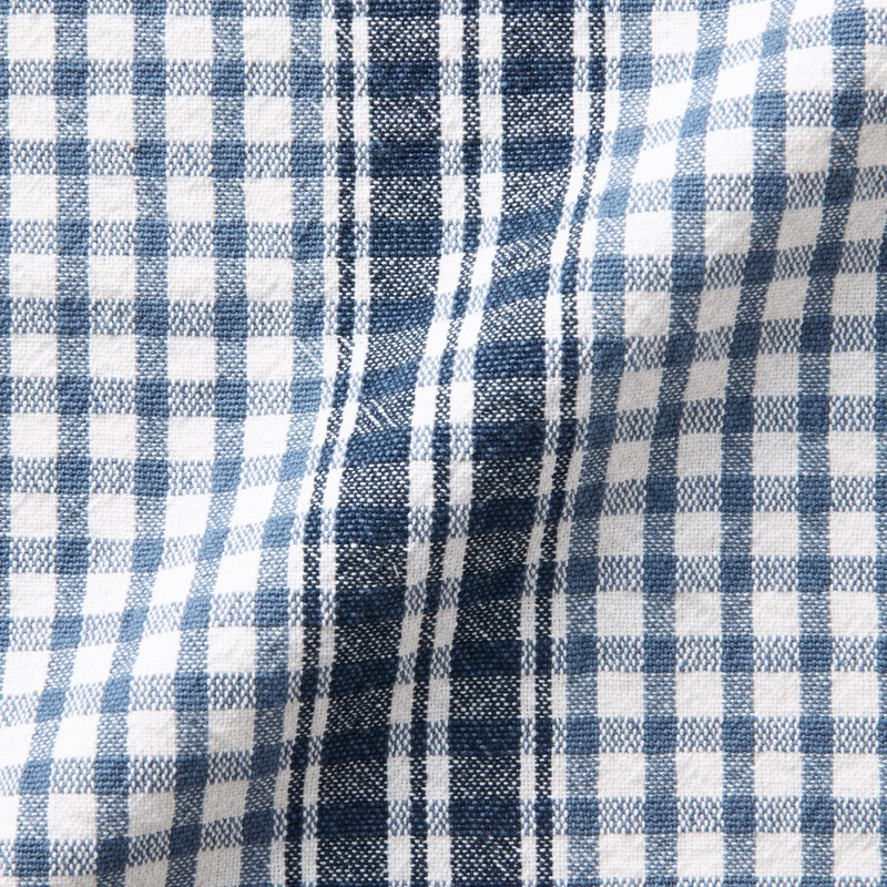 MUJI MC0ZQA3A Indian Cotton Multi Cross/Random Check Off White x