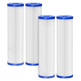 Cold Plunge Water Filter 10"x2.5", 4 Pcs 30 Micron Pleated Sediment Filter Cartridge Replacement for Ice Pod Cold Plunge Water Chiller, Ice Bath Chiller, Under Kitchen Sink Systems